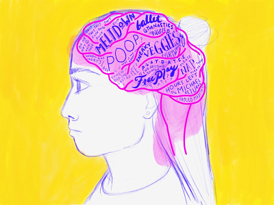 Mom brain illustration procreate typography