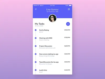 Daily UI Challenge create list view mobile app task ui ux design