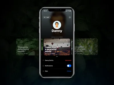 Think app profile app card interface ios iphone layout mobile mobile app design mock up profile sketch think ui