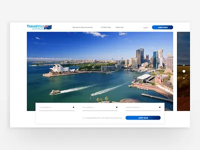 The First Up!Travel Visa clean creative creative design design flat header lading page landscape minimalist ui ux visa web webdesign website