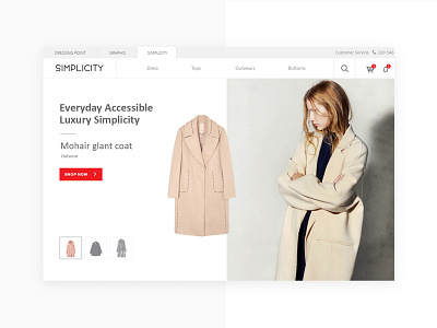 Simplicity Fashion E-Commerce dress ecommerce fashion product branding ui ux web webdesign