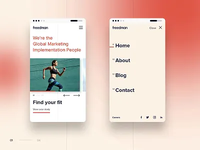 Mobile UI design interactive mobile swipe ui ux