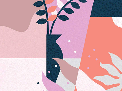 Home. artwork coloring elements green home illustration illustrator image interior leaf light plant room shades shadow visual