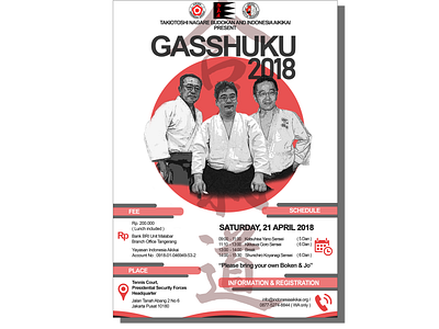 Gasshuku 2018 Event design illustration portfolio poster