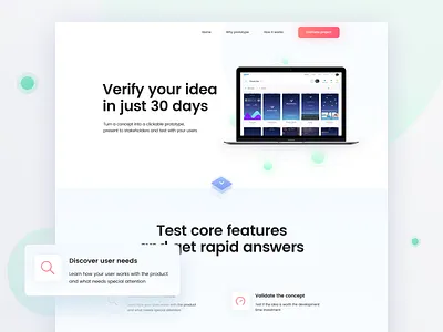 Design Prototype Landing Page clean dashboard interface landing page sketch app ux design uxui