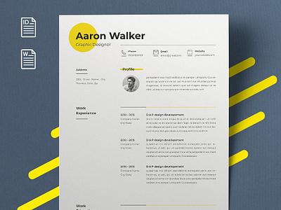 Minimal Resume a4 clean resume creative resume curriculum vitae cv cv template doc modern modern resume professional resume resume template template