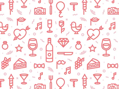 Wedding Pattern cake iconography icons icons set mark pattern wedding wine