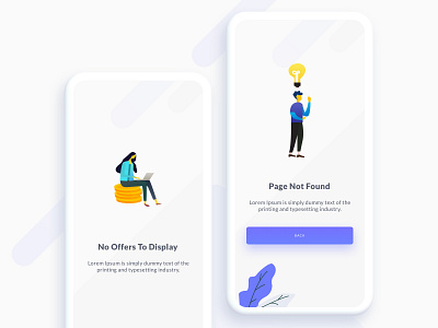 Empty Pages design empty page ios mobile ui ux vector