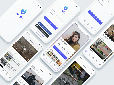 Medio Video App app appdesign design ios media mobile app mockup ui ux video videoapp