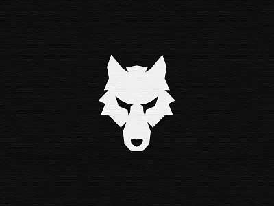 Wolf Head animal black and white head icon logo minimal sharp simple symbol wolf