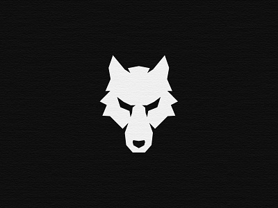 Wolf Head animal black and white head icon logo minimal sharp simple symbol wolf