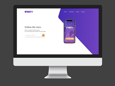 Starity Website app app concept landing page sketch ui ux webbdesign website website concept