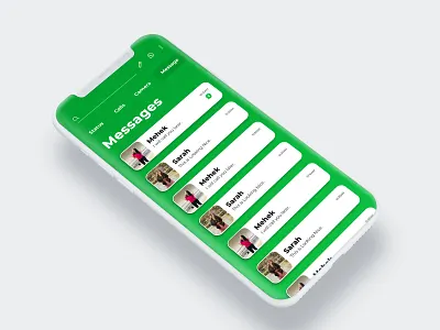 Iphone X design green mobile design redesign whatsapp