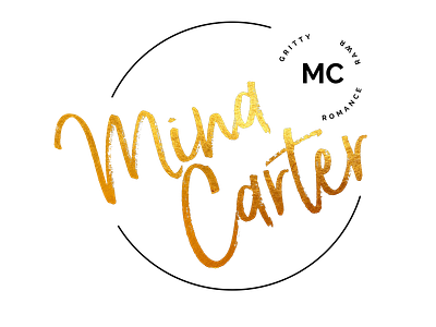 Mina Carter branding design illustration logo metallic typography