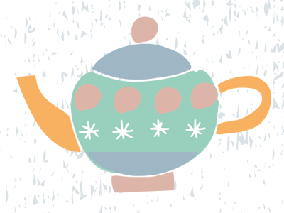 tea... cosy hand drawn illustration tea teapot vector