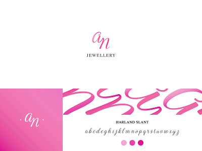 AN Jewellery Assets brand assets brand identity branding business company branding company logo design icon identity system logo logo design logo mark luxurious modern pattern ribbon signature type