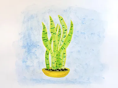 Plantie #2 background creative doodle handdrawing illustration painting plant pot sketch sketchbook sketching watercolor