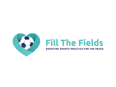 Fill the fields charity children graphic design logo non profit soccer soccer logo sports turquoise