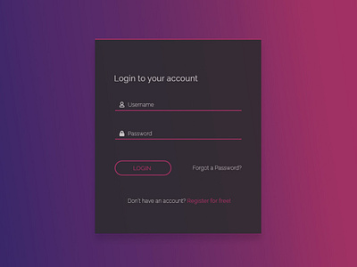 Account Form account form ui ux webdesign