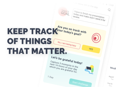 DoRemember app app design goal minimal notifications productivity stats