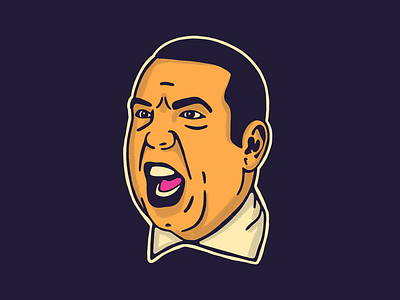 Louis Litt angry color emotion halftones portrait suit suits texture yelling