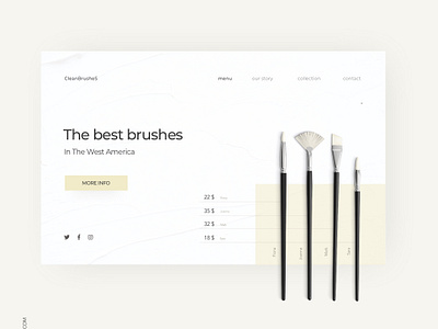 Landing Page beige brushes landing page