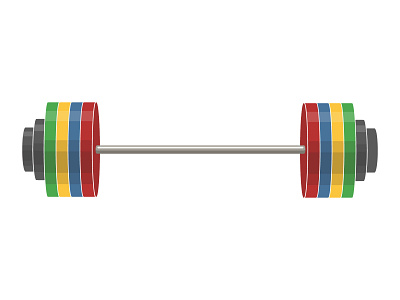 Day 005 - Barbell 365 project flat design illustration practice