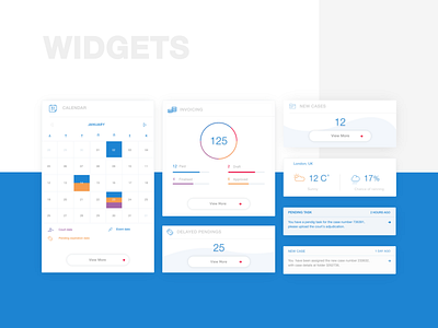 Dashboard Widgets - Atomic Design atomic design dashboard design interface design ui ux web portal website