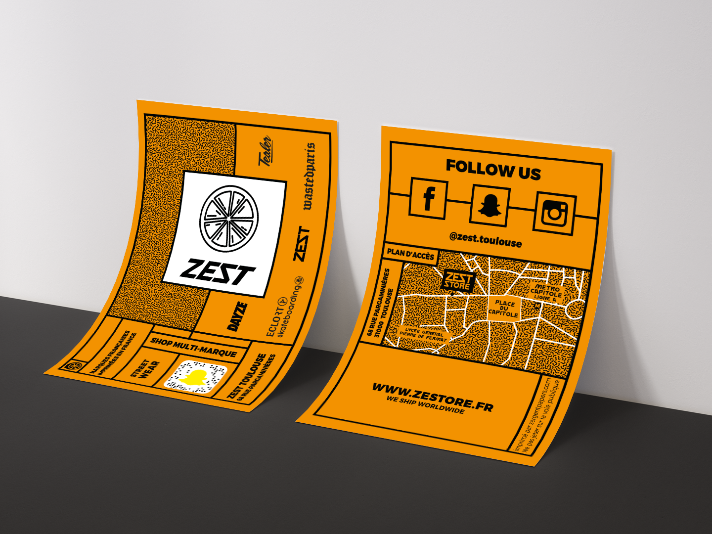 Example of Graphic design - Flyer ZEST