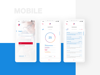 Mobile Dashboard - Start screen - Dashboard main page dashboard design interface design mobile design ui ux web portal website