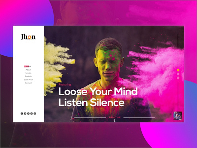 Photographer Personal Portfolio Website app cemara color design filio home interaction logo man minimal personal photo site template typography ui ux web