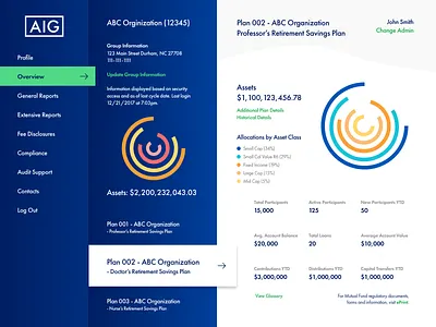 Weekly UI Challenge - Week 4 charts daily ui data table design desktop exploration retirement ui challenge