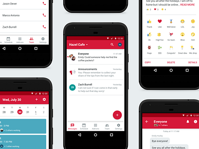 Crew for Android android app chat message messaging mobile reactions ui ux