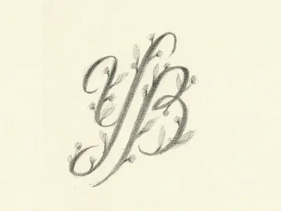 Monogram cursive decorative fancy feminine flowers hand lettering illustration lettering letters logo monogram ornate script typography