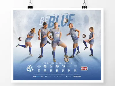 2018 Drake Soccer Poster athletics college design drake poster print print design soccer sports