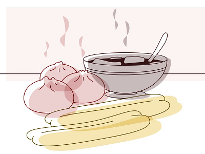 Beijing breakfast beijing breakfast chinese food illustration