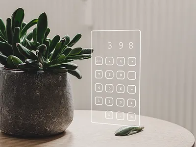 Daily Ui 3 Calculator ai calculator clean dailyui dailyui 004 hologram unsplash