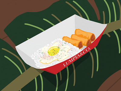 Lumpia & Co. design food illustration minimal simple vector