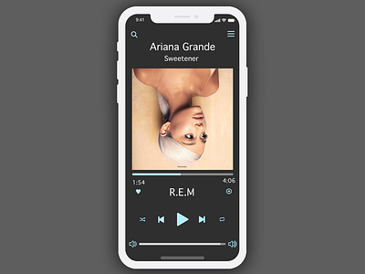 Daily UI Challenge 009 - Music Player app ariana grande dailyui design iphonex music music app music player ui ux ux design