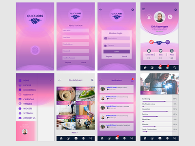 Quickjobsprototype analitics application design interaction design mob prototype ui ui design ux design