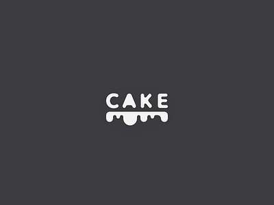 Cakedark cake flat logo pastel