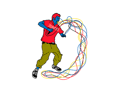 D - Deftones deftones design doodle half tone illustration letter primary colors type typography