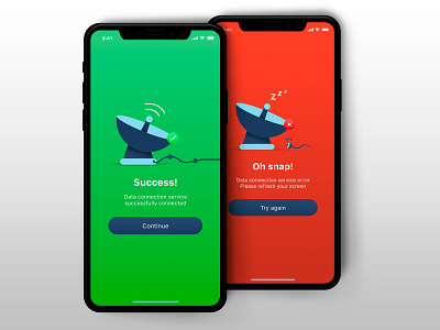 Data connection message dailyui error message success