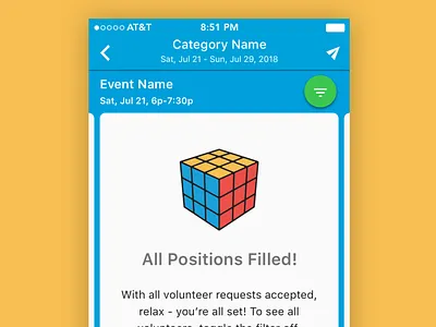 Rubik's Cube Empty State blank slate blank state design flat rubiks cube ui ux