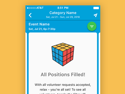 Rubik's Cube Empty State blank slate blank state design flat rubiks cube ui ux