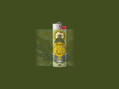 Bic Illuminati pocket lighter art direction artdirector conspiracy theory design illustration