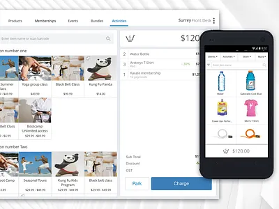 Point of Sale mobile pos park sales pos store