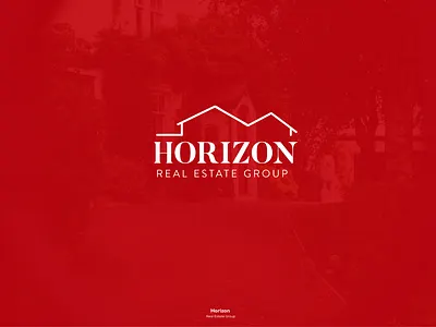 Horizon Real Estate Logo 2018 app branding design flat house logo icon illustration minimalist negative space real estate realtor trend typography ux