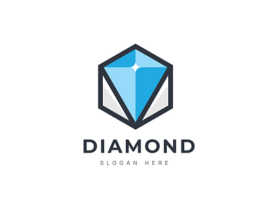 Cube Diamond Logo adamant crystal diamond fashion gemstone jewelry labyrinth luxury mine mining ornament royal software sparkle