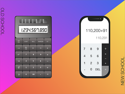 Calculator UI adobe xd concept daily dailyui design dribble illustration typography ui ux